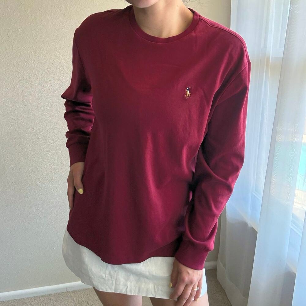 Polo Ralph Lauren Red Long Sleeve preppy collegiate fisherman fall streetwear